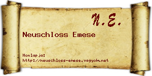 Neuschloss Emese névjegykártya